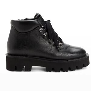 Aquatalia Angie Tumbled Weatherproof Leather Hiking Boot Women's Size 8.5 NWOB